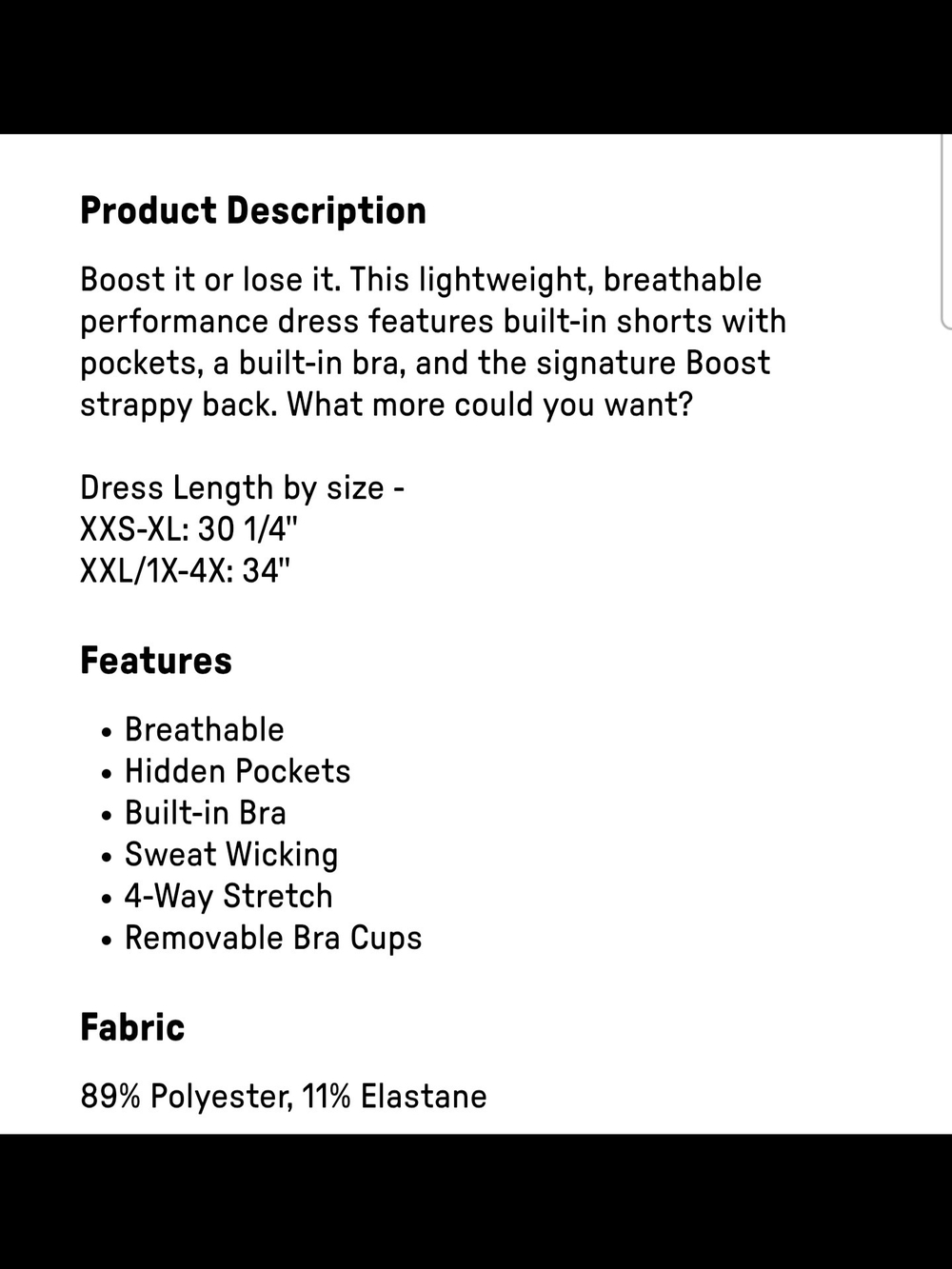 Fabletics Navy Boost Performance Dress - Picture 3 of 3